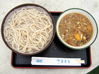 釜揚げうどん（冷）350円+大盛50円