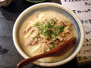 白肉うどん830円