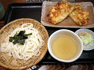 かき揚げ天ざるうどん750円