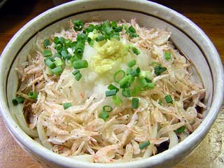 小えびおろしうどん600円+1.5玉100円