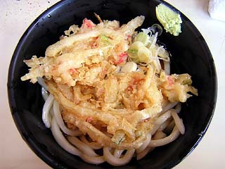 冷やしかき揚げうどん330円