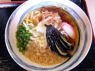 ぶっかけうどん600円+茄子の素揚げ100円