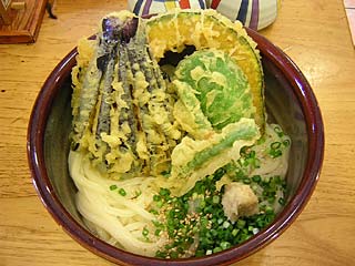 野菜ぶっかけ天ぷらうどん（冷）700円+大盛110円