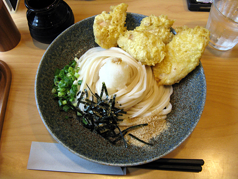 かしわ天ぶっかけうどん（冷）760円