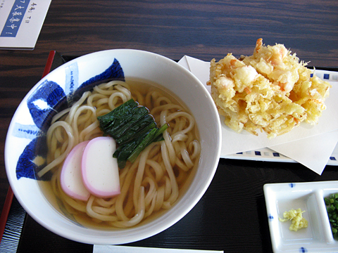 かけうどん550円+特上かき揚げ350円