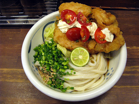 朝うどん（チキン南蛮すだちしょうゆうどん冷）並500円