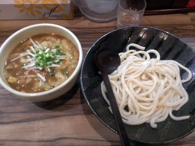 カレー南つけうどん並盛800円(麺を300gに変更)