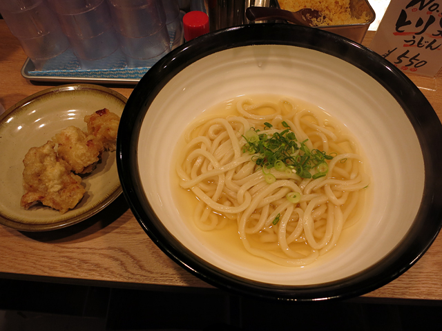 とり天うどん550円