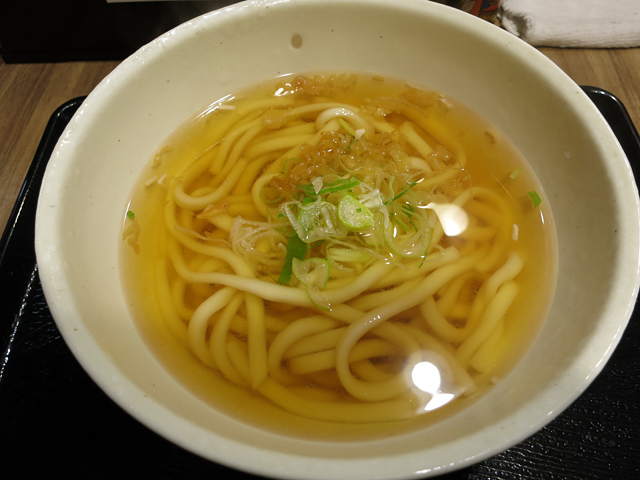 かけうどん290円+柔麺50円