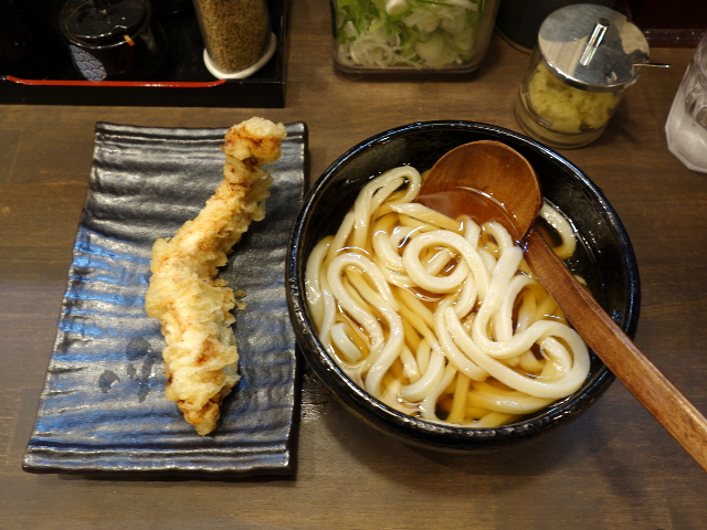 かしわ天うどん冷450円