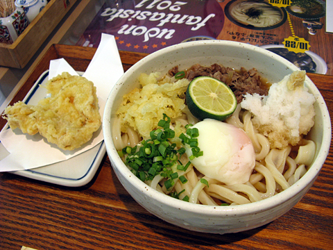 温玉肉ぶっかけとり天添え1,000円
