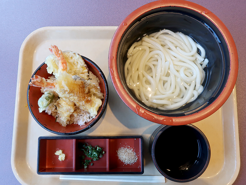 海老野菜天丼セット(釜揚げ)1100円