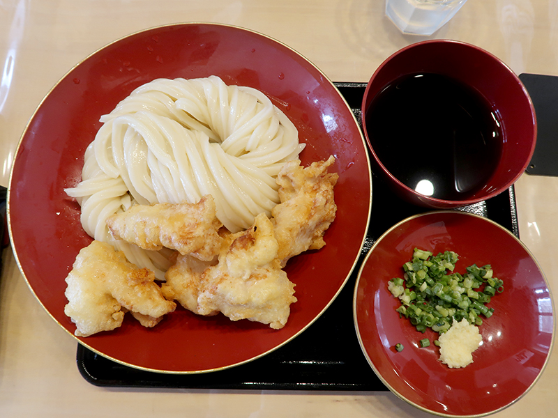 かしわ天ざるうどん750円